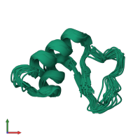 PDB entry 2eyb coloured by chain, ensemble of 20 models, front view.