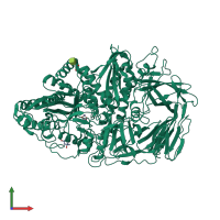 PDB entry 2f7q coloured by chain, front view.