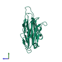 chitinase in PDB entry 2fbo, assembly 1, side view.