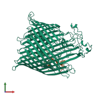 PDB entry 2fcp coloured by chain, front view.