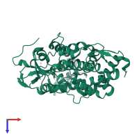 Camphor 5-monooxygenase in PDB entry 2fer, assembly 1, top view.