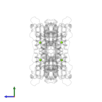 MAGNESIUM ION in PDB entry 2fhy, assembly 1, side view.