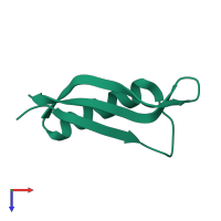 PDB entry 2fjz coloured by chain, top view.