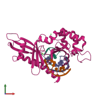 PDB entry 2flc coloured by chain, front view.