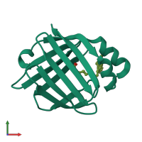 PDB entry 2flj coloured by chain, ensemble of 25 models, front view.