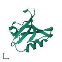 Multiple PDZ domain protein in PDB entry 2fne, assembly 1, front view.