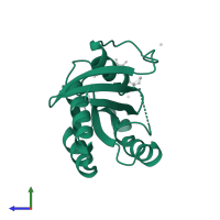 Ras-related protein Rab-1A in PDB entry 2fol, assembly 1, side view.