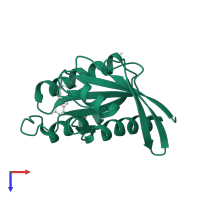 Ras-related protein Rab-1A in PDB entry 2fol, assembly 1, top view.