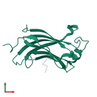 Ubiquitin carboxyl-terminal hydrolase 7 in PDB entry 2foo, assembly 1, front view.