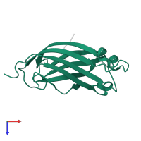 Ubiquitin carboxyl-terminal hydrolase 7 in PDB entry 2foo, assembly 1, top view.