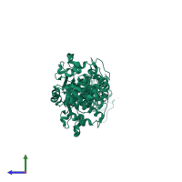 Enterobactin synthase component B in PDB entry 2fq1, assembly 1, side view.