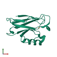PDB entry 2ft6 coloured by chain, front view.