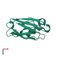PDB entry 2ft6 coloured by chain, top view.