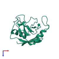 PPIase cyclophilin-type domain-containing protein in PDB entry 2fu0, assembly 1, top view.