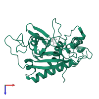 Disintegrin and metalloproteinase domain-containing protein 17 in PDB entry 2fv5, assembly 1, top view.