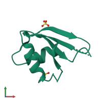 Monomeric assembly 1 of PDB entry 2g0c coloured by chemically distinct molecules, front view.