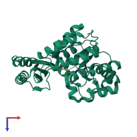 PDB entry 2g1h coloured by chain, top view.