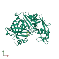 Monomeric assembly 1 of PDB entry 2g21 coloured by chemically distinct molecules, front view.