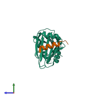 PDB entry 2g30 coloured by chain, side view.