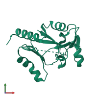 PDB entry 2g40 coloured by chain, front view.