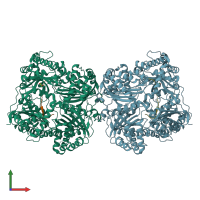 PDB entry 2g47 coloured by chain, front view.