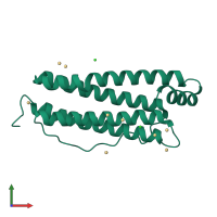 PDB entry 2g4h coloured by chain, front view.