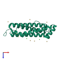 PDB entry 2g4h coloured by chain, top view.