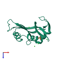 PDB entry 2g4x coloured by chain, top view.