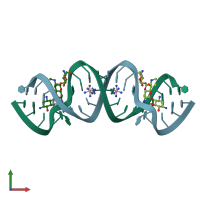 PDB entry 2g5k coloured by chain, front view.
