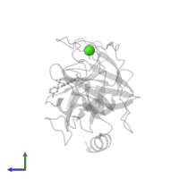 CALCIUM ION in PDB entry 2g5n, assembly 1, side view.