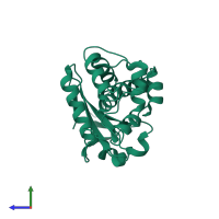Ribosome-inactivating protein in PDB entry 2g5x, assembly 1, side view.