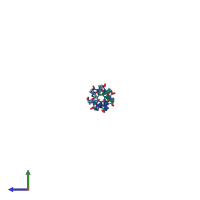 PDB entry 2g66 coloured by chain, side view.