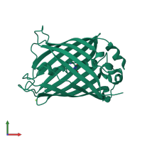PDB entry 2g6e coloured by chain, front view.