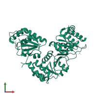 Dual specificity protein phosphatase 5 in PDB entry 2g6z, assembly 1, front view.