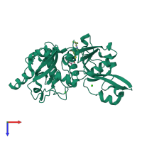 PDB entry 2g8e coloured by chain, top view.