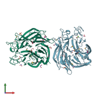 PDB entry 2g8s coloured by chain, front view.