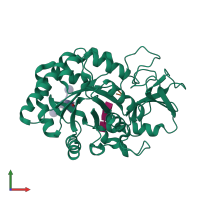 PDB entry 2g8z coloured by chain, front view.