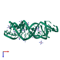 PDB entry 2g9c coloured by chain, top view.