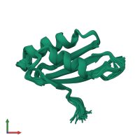 PDB entry 2g9o coloured by chain, ensemble of 30 models, front view.