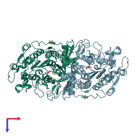 PDB entry 2g9y coloured by chain, top view.