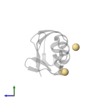 CADMIUM ION in PDB entry 2gbr, assembly 1, side view.
