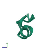 PDB entry 2gcz coloured by chain, ensemble of 20 models, side view.