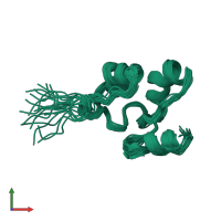 PDB entry 2gdy coloured by chain, ensemble of 20 models, front view.
