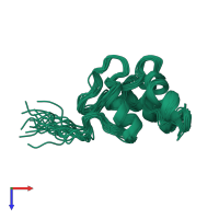 PDB entry 2gdy coloured by chain, ensemble of 20 models, top view.
