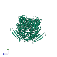 Glutathione reductase, mitochondrial in PDB entry 2gh5, assembly 1, side view.