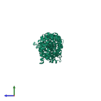 Catenin beta-1 in PDB entry 2gl7, assembly 1, side view.