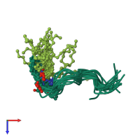 PDB entry 2gmd coloured by chain, ensemble of 20 models, top view.