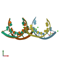 PDB entry 2gq6 coloured by chain, ensemble of 2 models, front view.