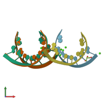 PDB entry 2gq7 coloured by chain, ensemble of 2 models, front view.