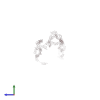 PDB entry 2gsx coloured by chain, ensemble of 3 models, side view.